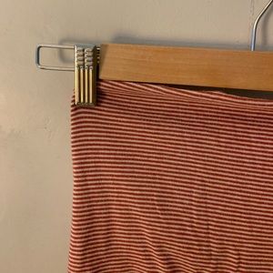 Red and white striped tube top